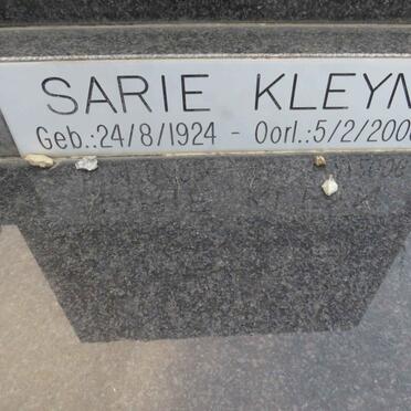 KLEYN Sarie 1924-2006