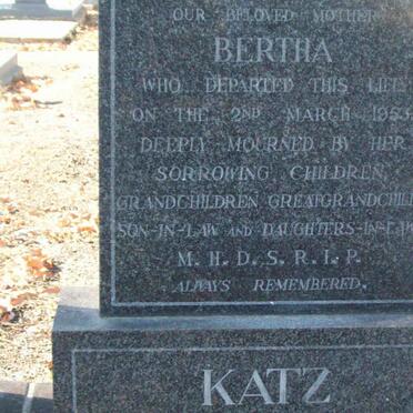 KATZ Bertha -1953