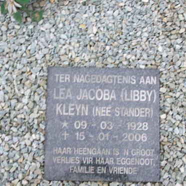 KLEYN Lea Jacoba nee STANDER 1928-2006