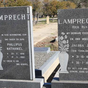 LAMPRECHT Phillipus Nathaniel 1896-1982 &amp; Jacoba J.G. TERBLANCHE 1892-1966