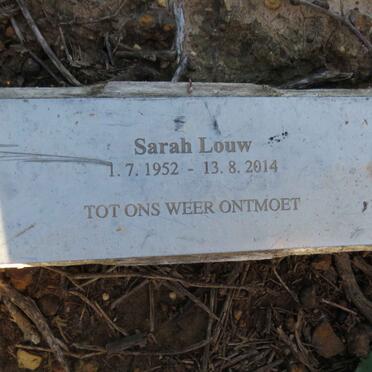 LOUW Sarah 1952-2014