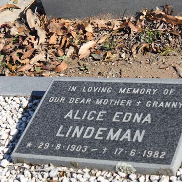 LINDEMAN Alice Edna 1903-1982