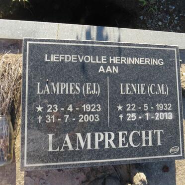 LAMPRECHT F.J. 1923-2003 & C.M. 1932-2013