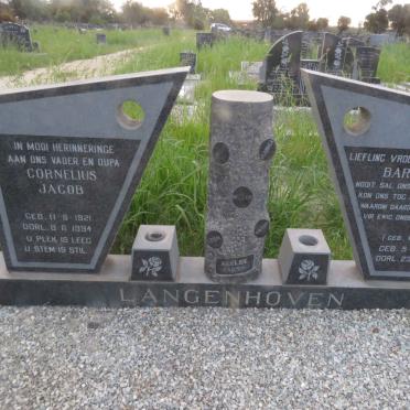 LANGENHOVEN Cornelius Jacob 1921-1994 - Barbara MULLER 1924-1974