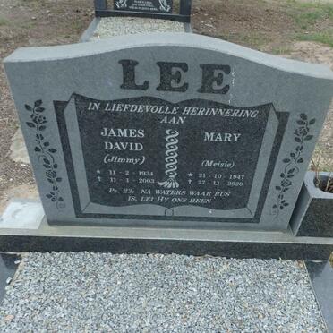 LEE James David 1934-2003 & Mary 1947-2020