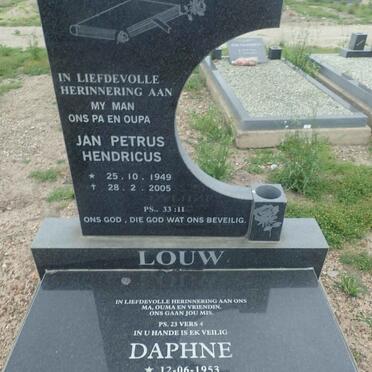 LOUW Jan Petrus Hendricus 1949-2005 & Daphne 1953-2009