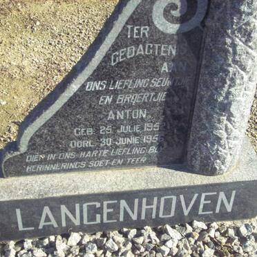 LANGENHOVEN Anton 1952-1956
