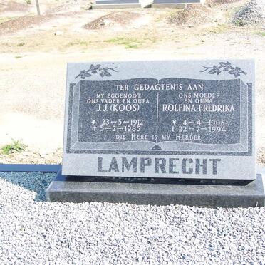 LAMPRECHT J.J. 1912-1985 &amp; Rolfina Fredrika 1908-1994