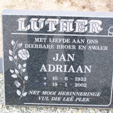 LUTHER Jan Adriaan 1933-2002