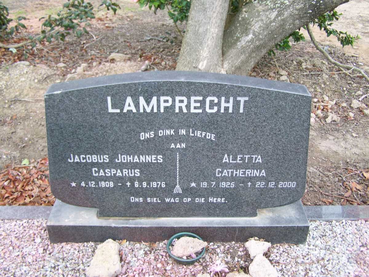 LAMPRECHT Jacobus Johannes Casparus 1908-1976 &amp; Aletta Catherina 1925-2000