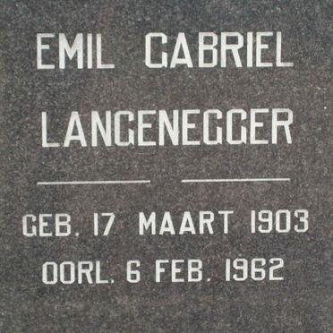 LANGENEGGER Emil Gabriel 1903-1962