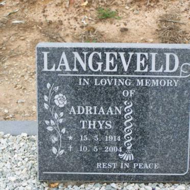 LANGEVELD Adriaan Thys 1914-2004