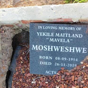 MOSHWESHWE Yekile Maitland 1954-2019