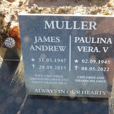 MULLER James Andrew 1947-2015 & Paulina V. V 1945-2022
