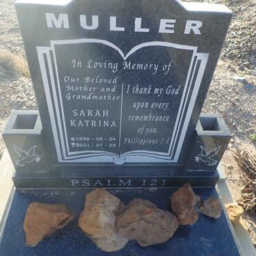 MULLER Sarah Katrina 1936-2021