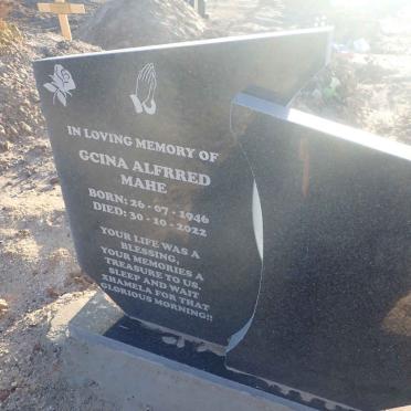 MAHE Gcina Alfrred 1946-2022