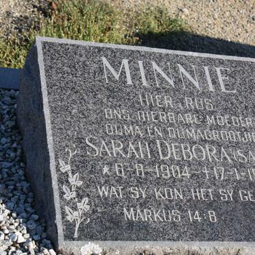 MINNIE Sarah Debora 1904-1991