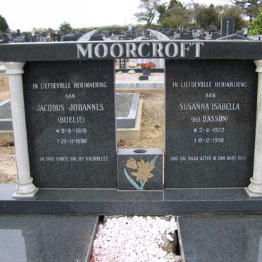 MOORCROFT Jacobus Johannes 1919-1988 &amp; Susanna Isabella BASSON 1922-1990