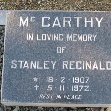 McCARTHY  Stanley Reginald 1907-1972