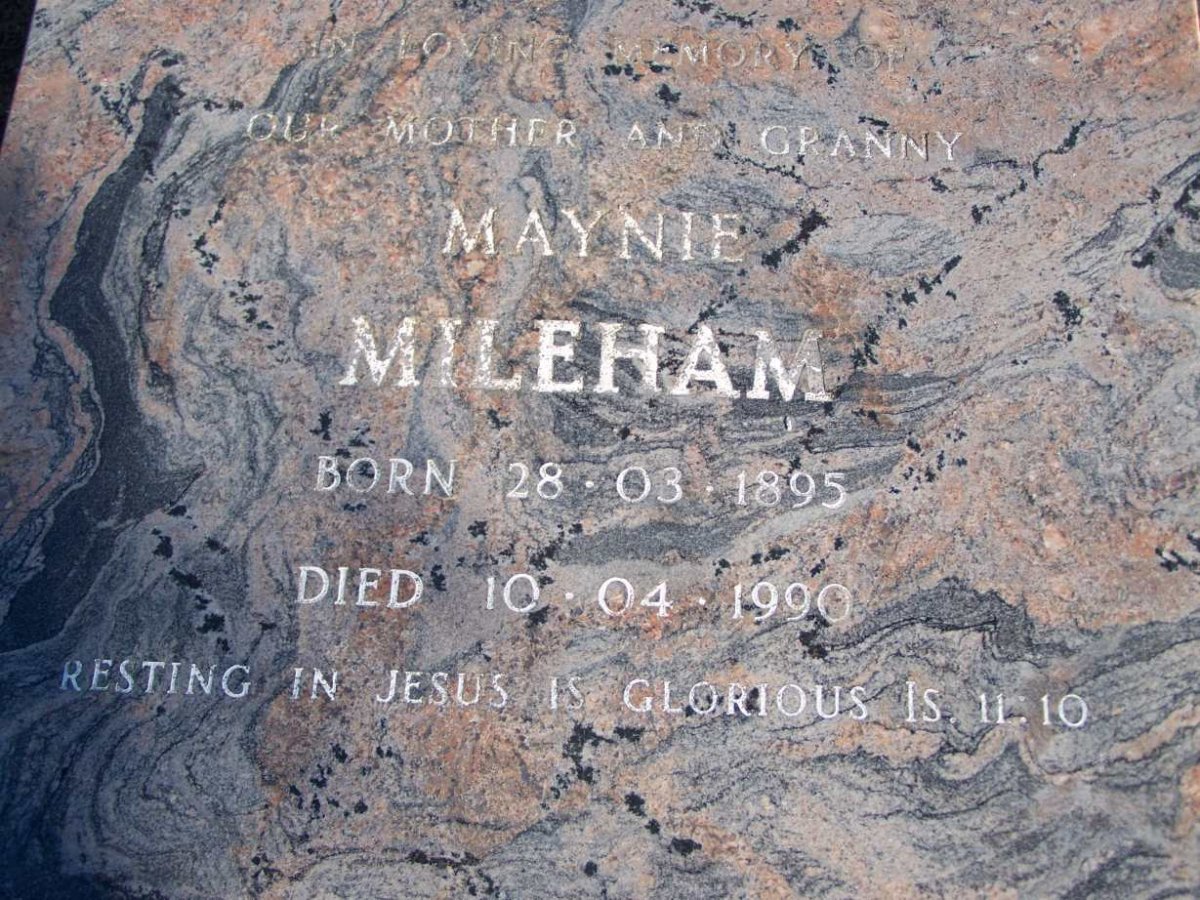 MILEHAM Maynie 1895-1990