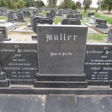 MULLER Frederick Johannes 1887-1980 &amp; Sarah Maria BARNARD 1892-1969