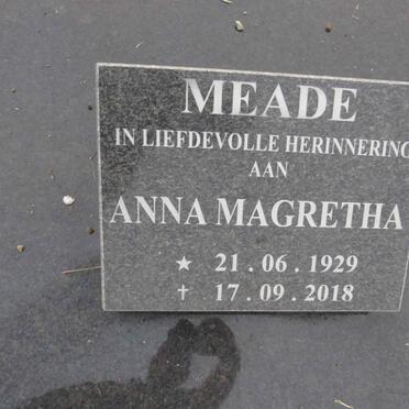 MEADE Anna Magretha 1929-2018