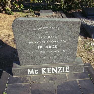 McKENZIE Frederick 1921-1978