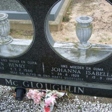 McGLOUGHLIN John Henry 1919-1986 &amp; Johanna Isabella 1929-1997