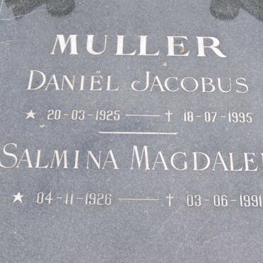 MULLER Daniel Jacobus 1925-1995 &amp; Salmina Magdalena 1926-1991