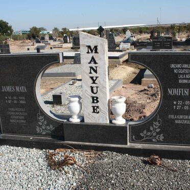 MANYUBE James Mata 1918-2004 :: MANYUBE Nomfusi Rigina 1934-2000