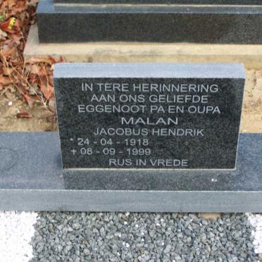 MALAN Jacobus Hendrik 1918-1999