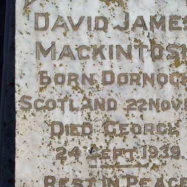MACKINTOSH David James 1862-1939