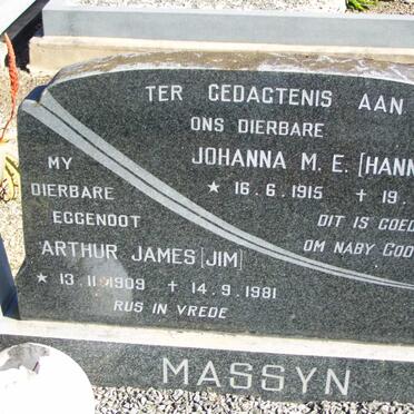 MASSYN Arthur James 1909-1981 &amp; Johanna M.E. 1915-1982
