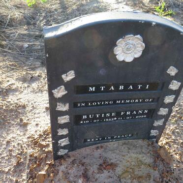 MTABATI Butise Frans 1953-2020