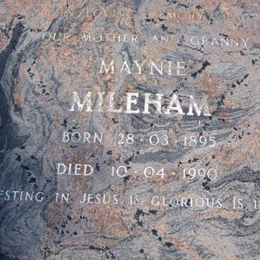 MILEHAM Maynie 1895-1990