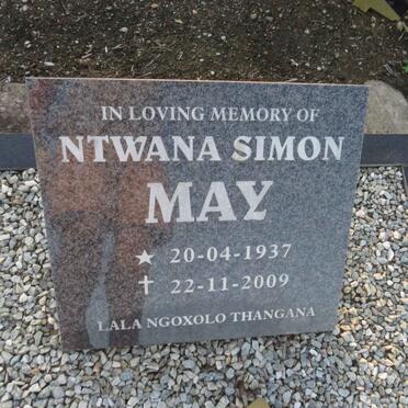 MAY Ntwana Simon 1937-2009