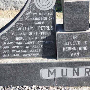 MUNRO Willem Petrus 1902-1961