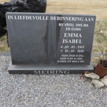 MEIRING Emma Isabel 1943-2020