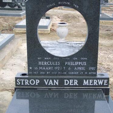 MERWE Hercules Philippus, Strop van der 1920-1987