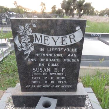 MEYER Susan E.F. nee DE SWARDT 1889-1973