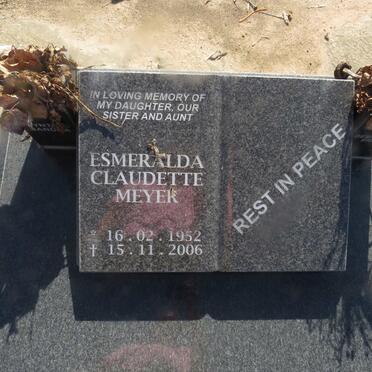 MEYER Esmeralda Claudette 1952-2006