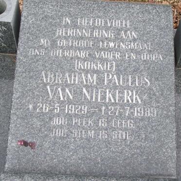 NIEKERK Abraham Paulus, van 1929-1989
