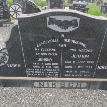 NIKSCH Johnny 1886-1968 &amp; Johanna 1890-1974