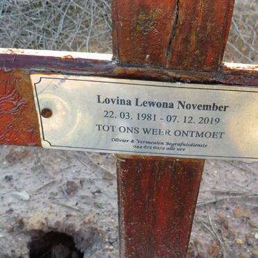 NOVEMBER Lovina Lewona 1981-2019