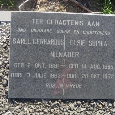 NIENABER Sarel Gerhardus 1891-1963 & Elsie Sophia 1895-1973