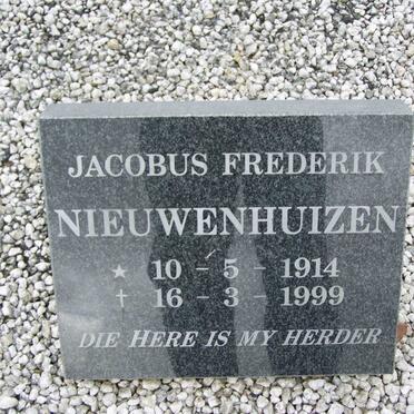 NIEUWENHUIZEN Jacobus Frederik 1914-1999