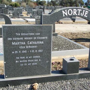 NORTJE Sophia Maria nee FOURIE 1930-1977 :: NORTJE Martha Catharina nee DE RIDDER 1945-1997