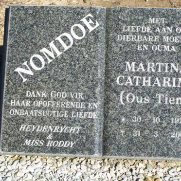 NOMDOE  Martina Catharina 1924-2001
