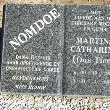 NOMDOE  Martina Catharina 1924-2001