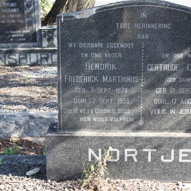 NORTJE Hendrik Frederick Marthinus 1879-1959 &amp; Gertrude Elizabeth CAMPHER 1891-1976